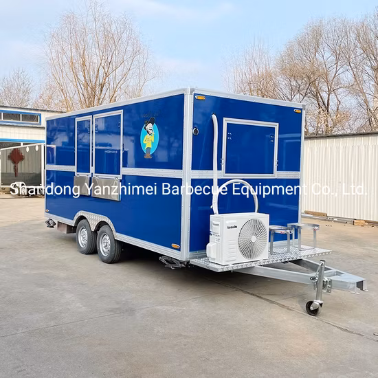 EU人気のアイスクリームディスプレイスタンド、クレープワッフルフードトレーラー、グラスファイバーブレーキシステム、自動フードトラック